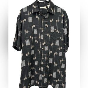 Moda Campia casual button-down shirts, in a Hawaiian and resort wear style, M